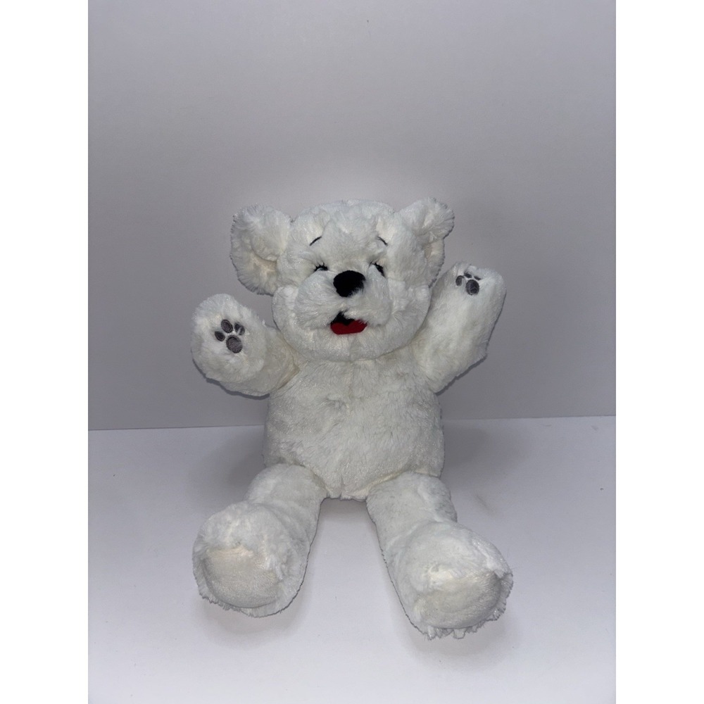 Bimbo Bread Brand White Bear Hand Puppet Plush One Fine Day Pretend Play